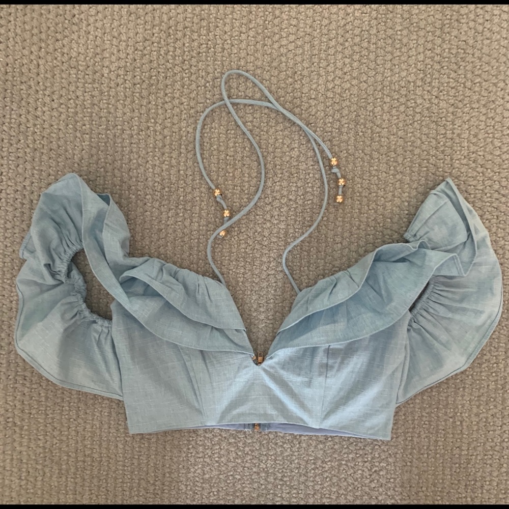 Blue Jean Crop Top